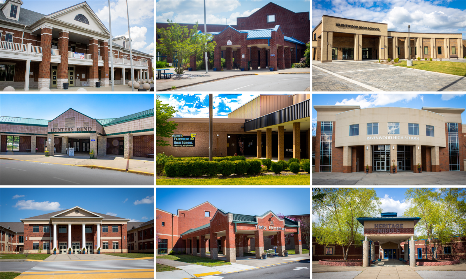Exterior pictures of WCS Reward Schools